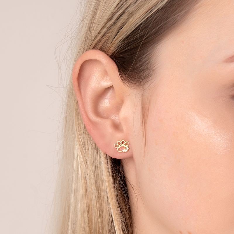 Brinco Patinha Banhado a Ouro 18k