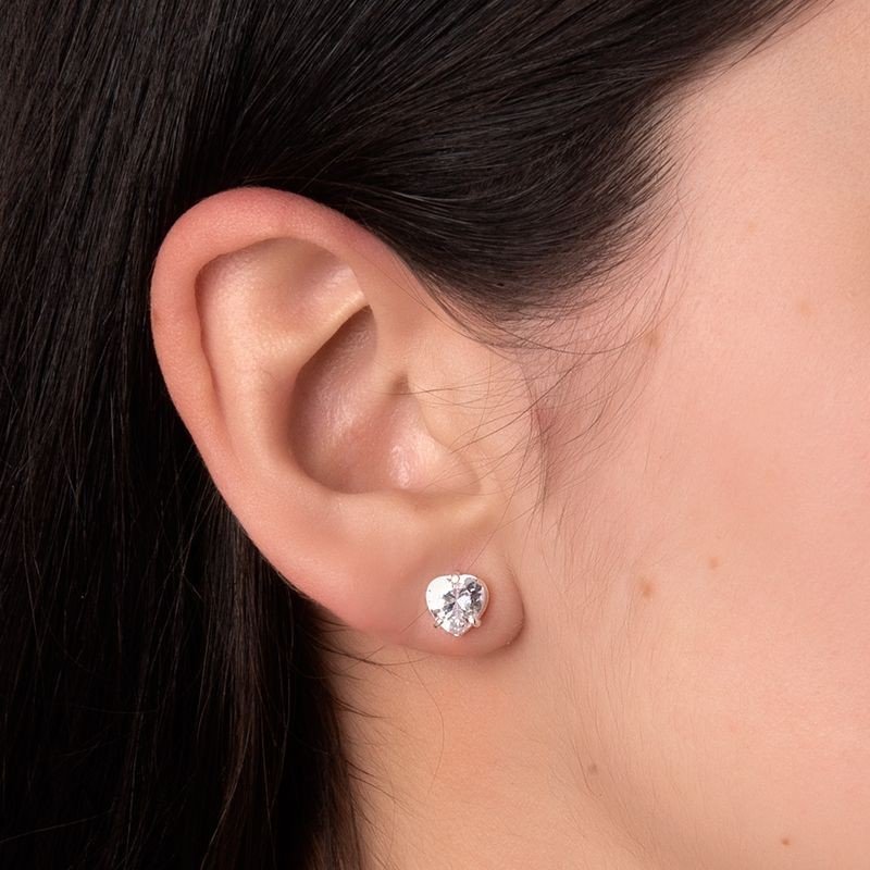 Brinco Coração Prata 925