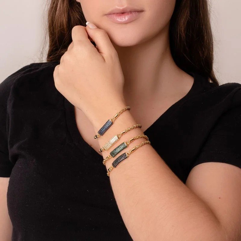 Pulseira Micro Zircônias Banhado a Ouro 18k