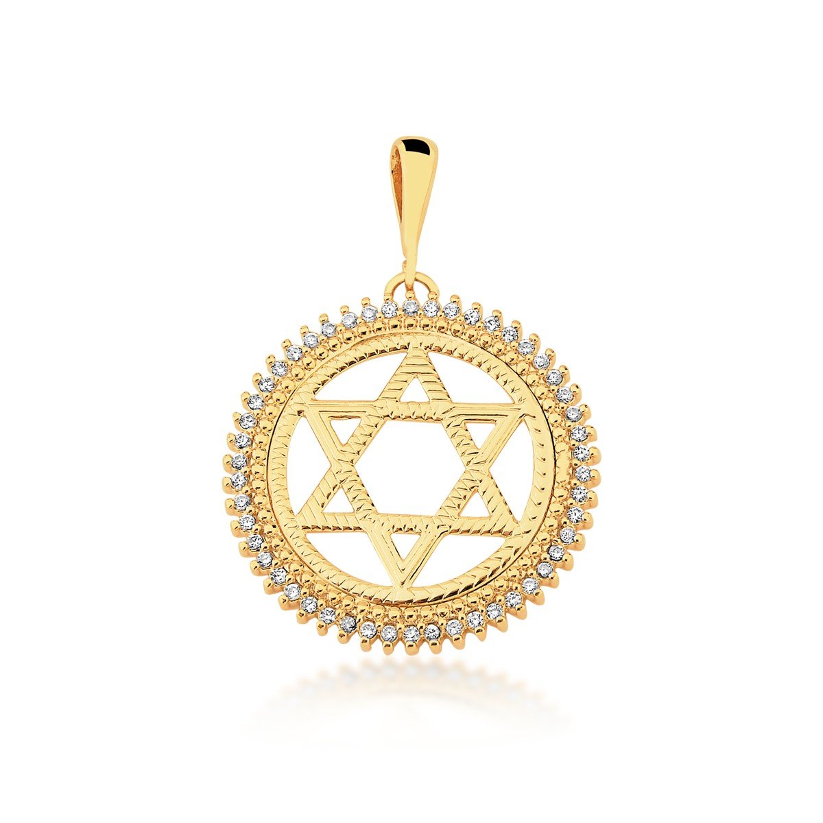 Pingente Estrela de Davi Banhado a Ouro 18k