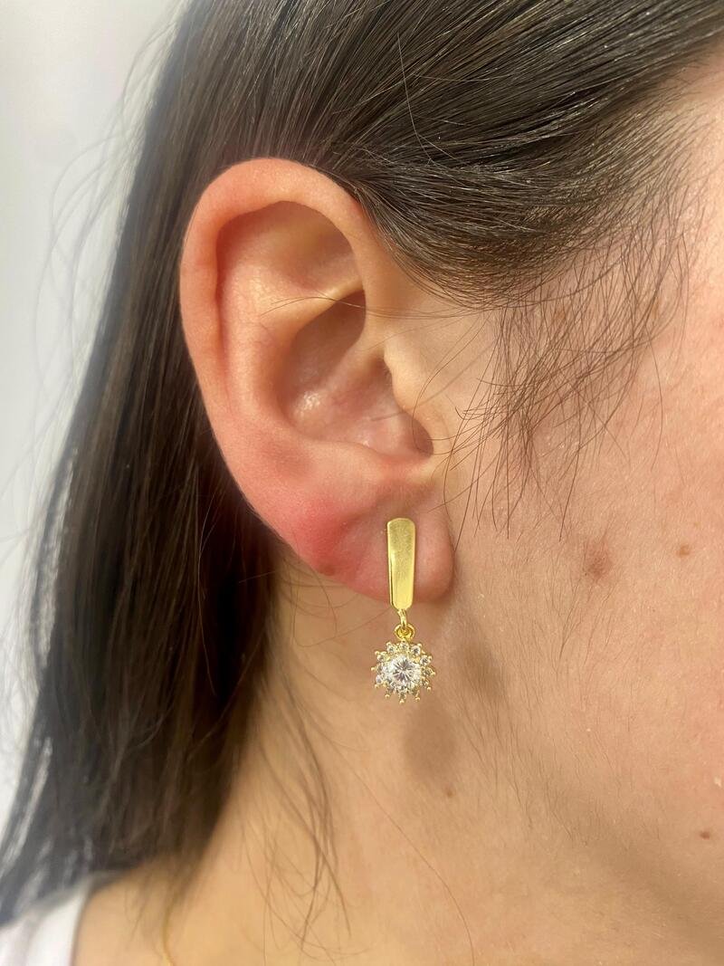 Brinco Chuveirinho Banhado a Ouro 18k