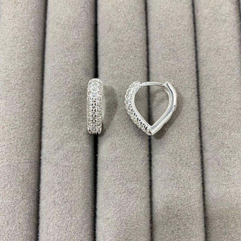 Argola Click Micro Zircônias Prata 925