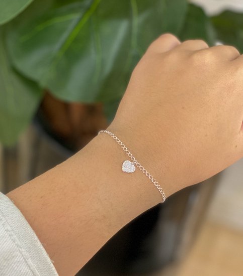 Pulseira Coração Prata 925