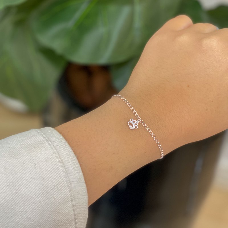 Pulseira Patinha Prata 925