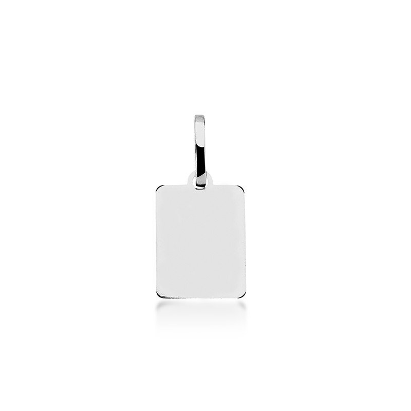 Pingente Placa 1x1,3 Prata 925