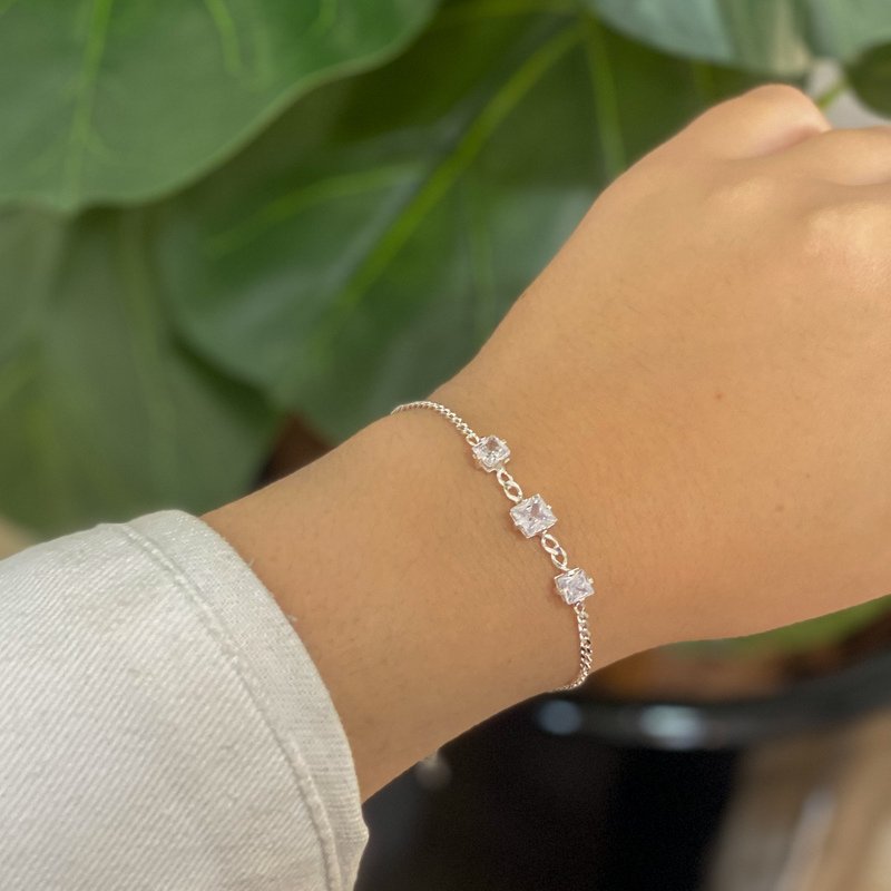 Pulseira Zircônias Prata 925