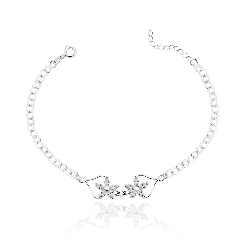 Pulseira Flores Prata 925