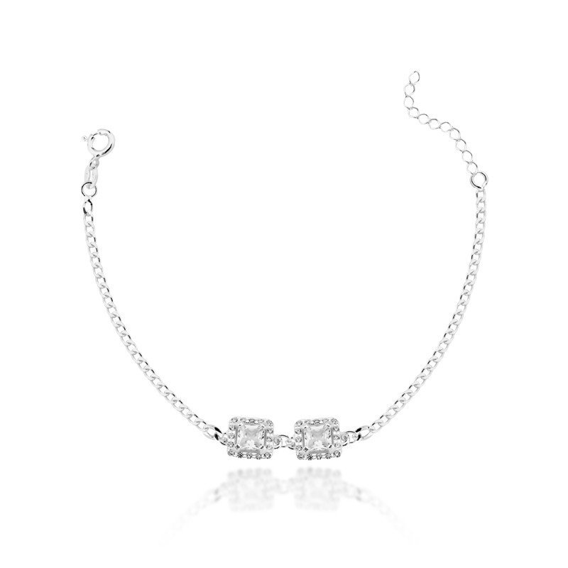 Pulseira Zircônia e Micro Zircônia Prata 925