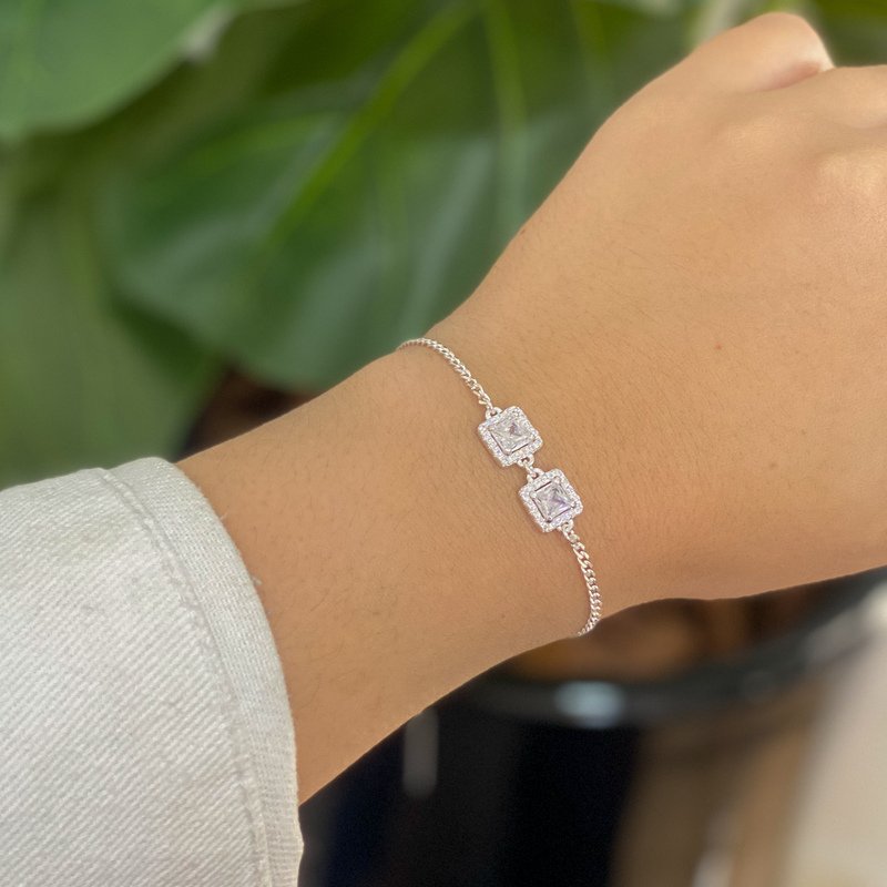 Pulseira Zircônia e Micro Zircônia Prata 925