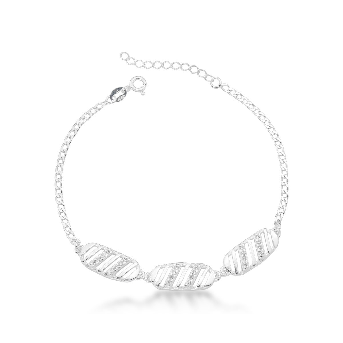 Pulseira Chapas Prata 925