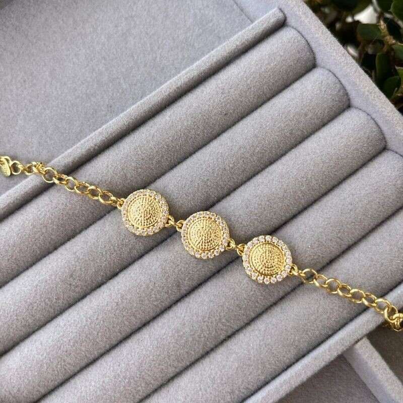 Pulseira Mandalas Banhado a Ouro 18k