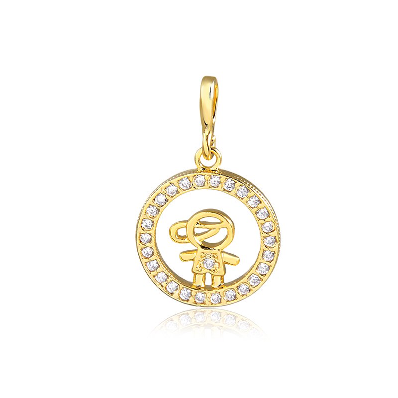Pingente Menino Banhado a Ouro 18k