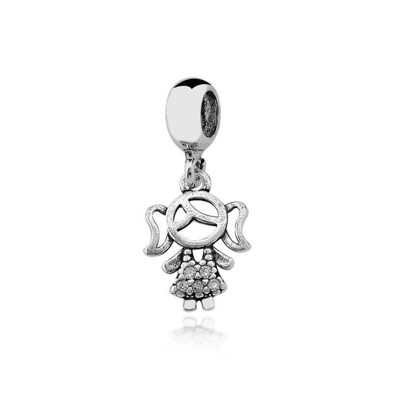 Berloque Menina Prata 925