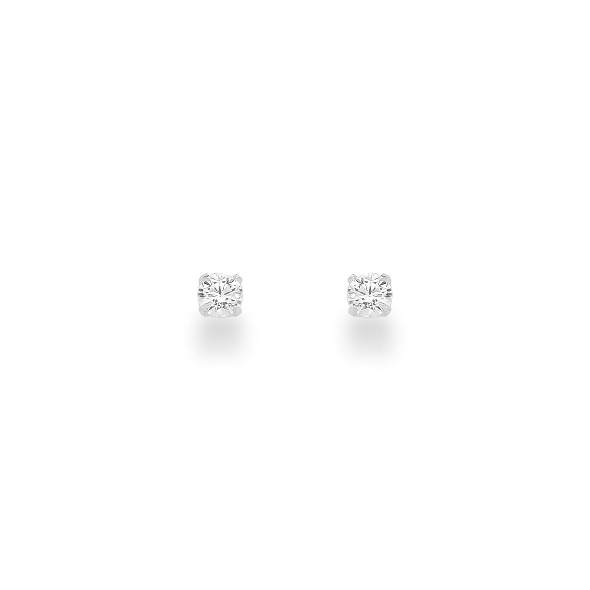 Brinco Zircônia 3mm Prata 925
