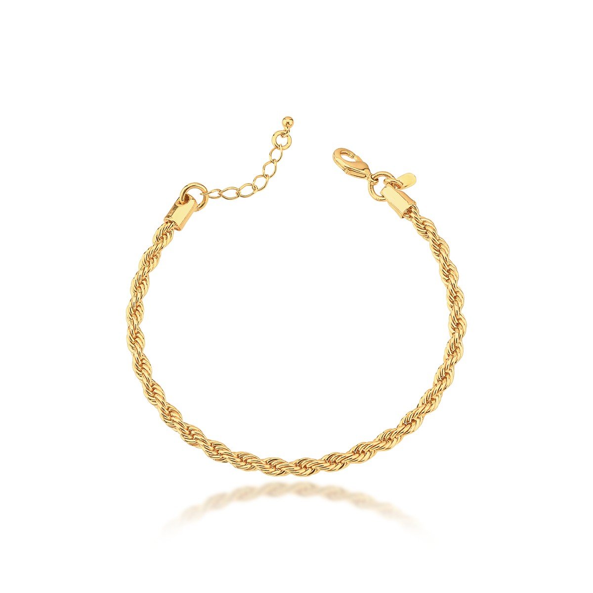 Pulseira Cordão Baiano Banhado a Ouro 18k