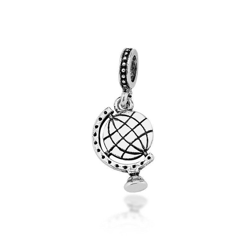 Berloque Mapa Mundi Prata 925