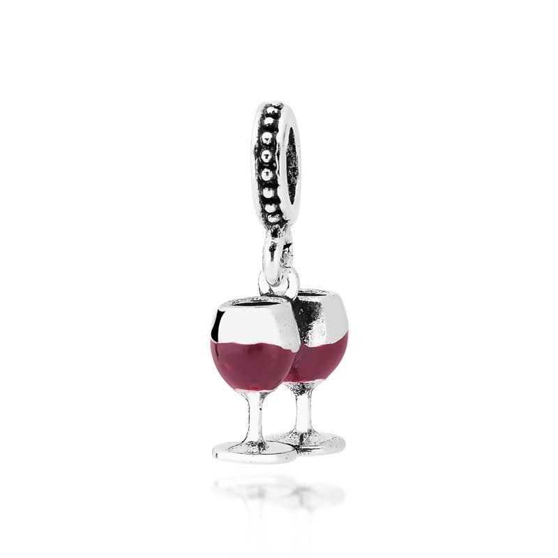 Berloque Taças de Vinho Prata 925