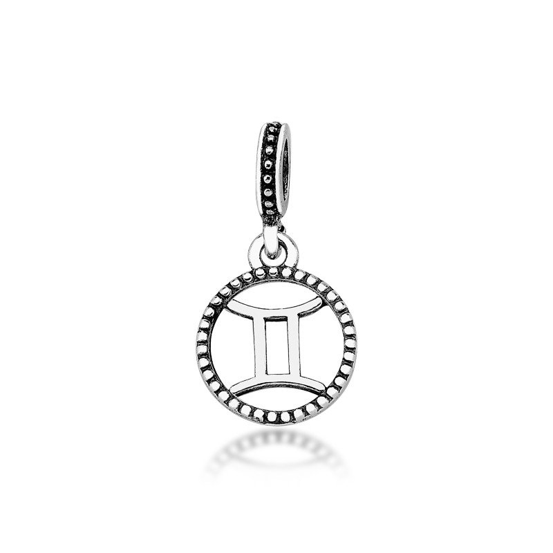 Berloque Signo Gêmeos Prata 925