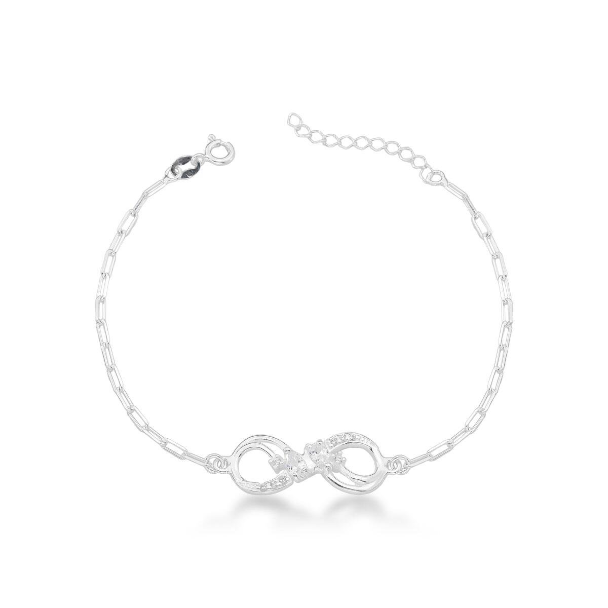 Pulseira Infinito Zircônias Prata 925