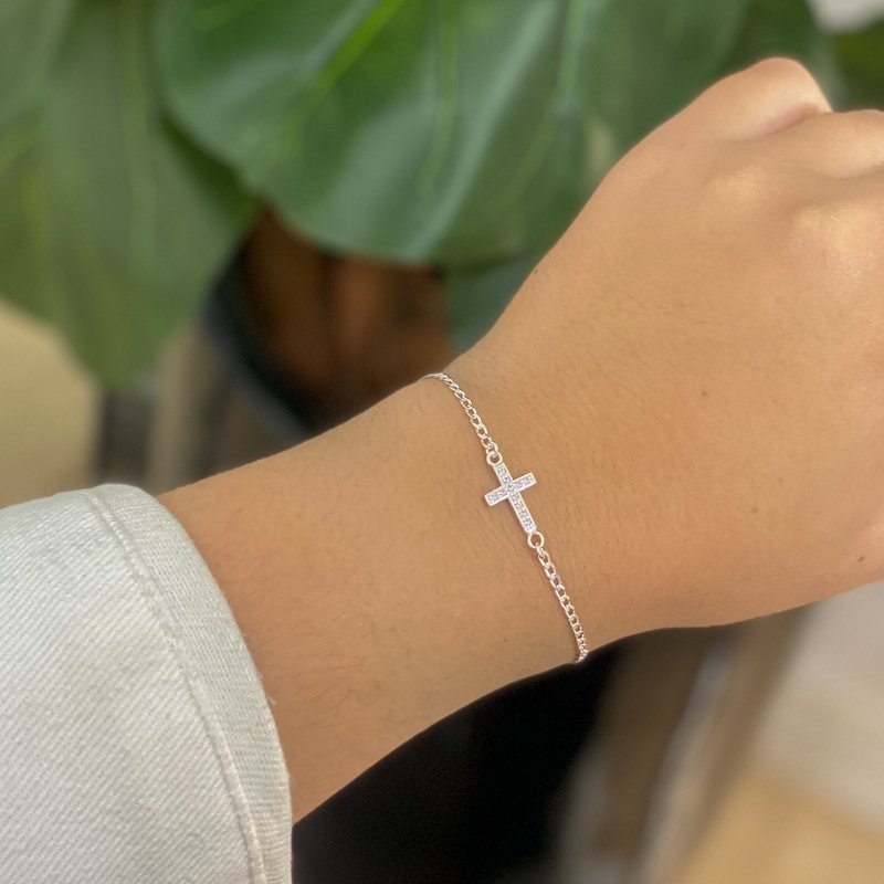 Pulseira Cruz Prata 925