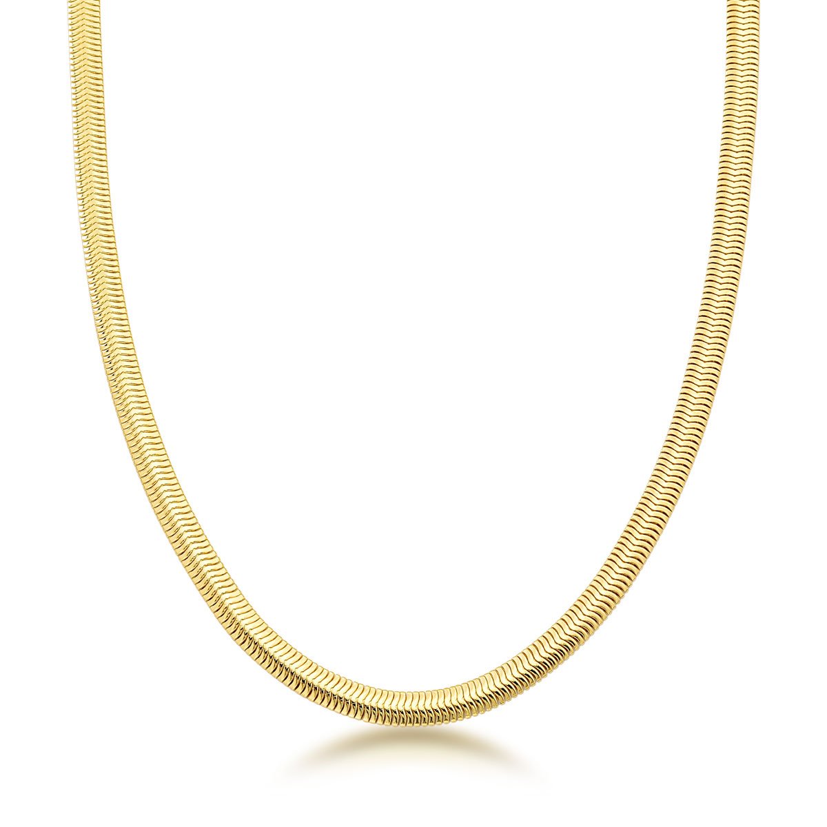 Choker Fita Lacraia Banhado a Ouro 18k