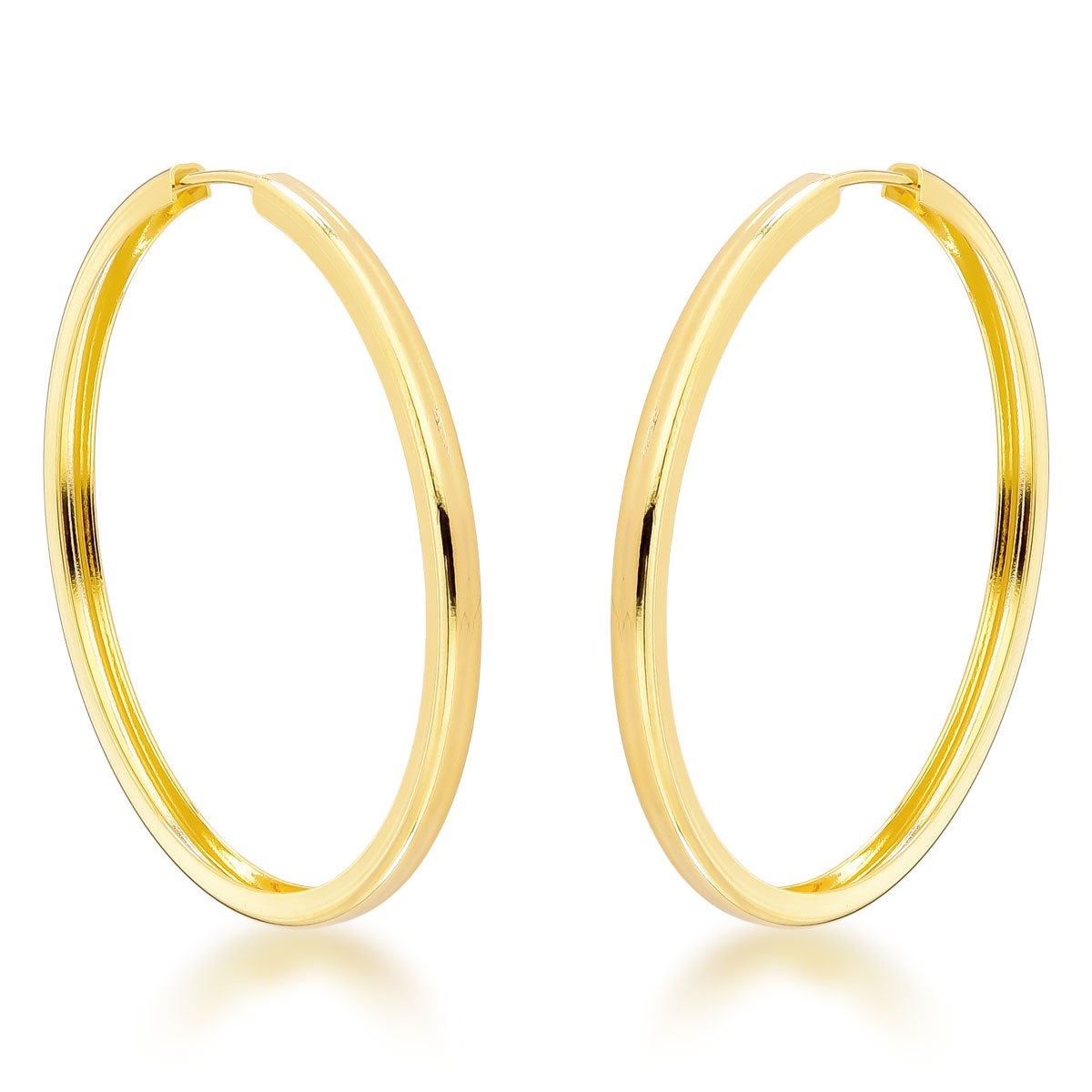 Argola Lisa Banhado a Ouro 18k