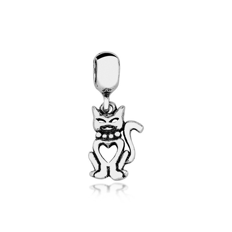 Berloque Gato Prata 925