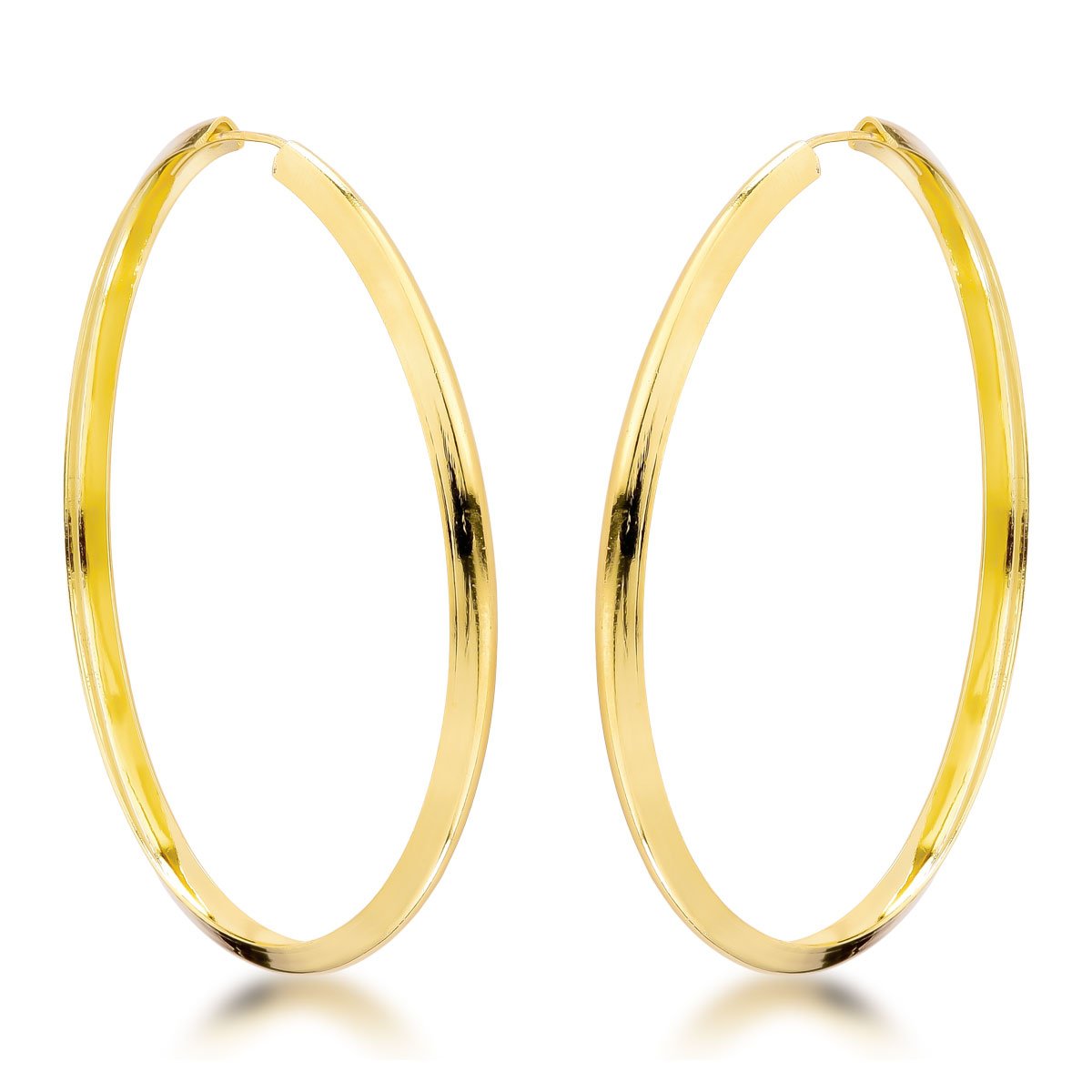 Argola Lisa Banhado a Ouro 18k