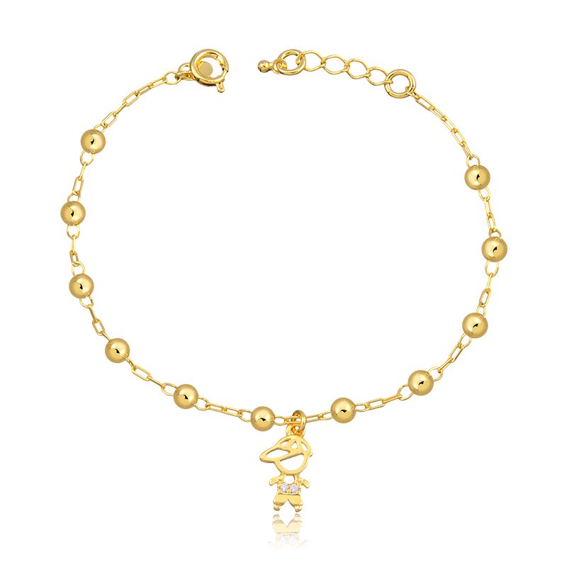 Pulseira Menino Banhado a Ouro 18k