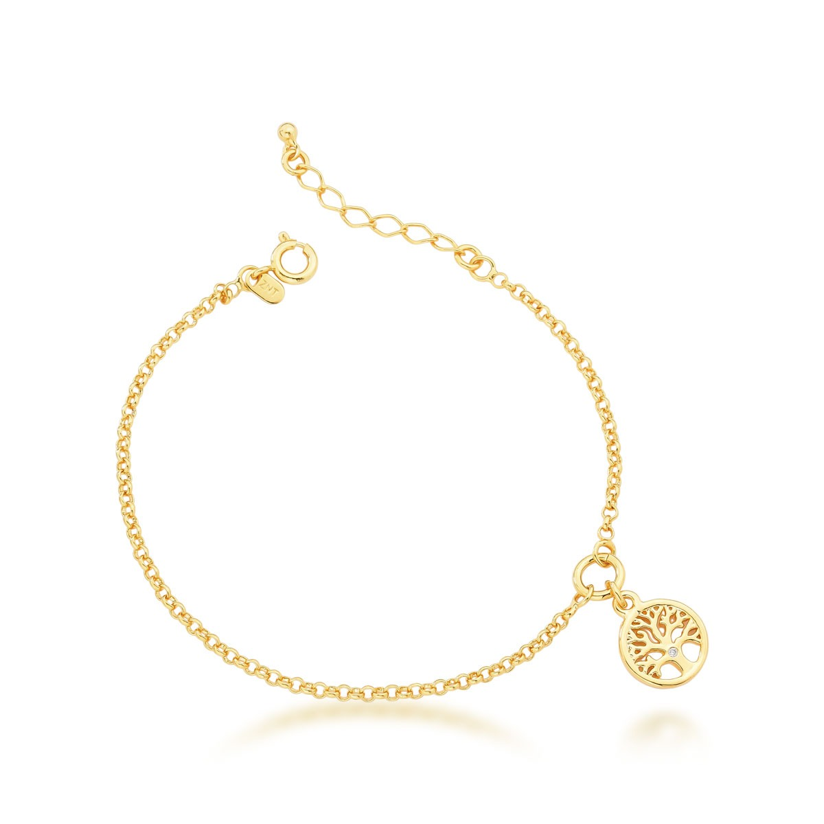 Pulseira Árvore da Vida Banhado a Ouro 18k