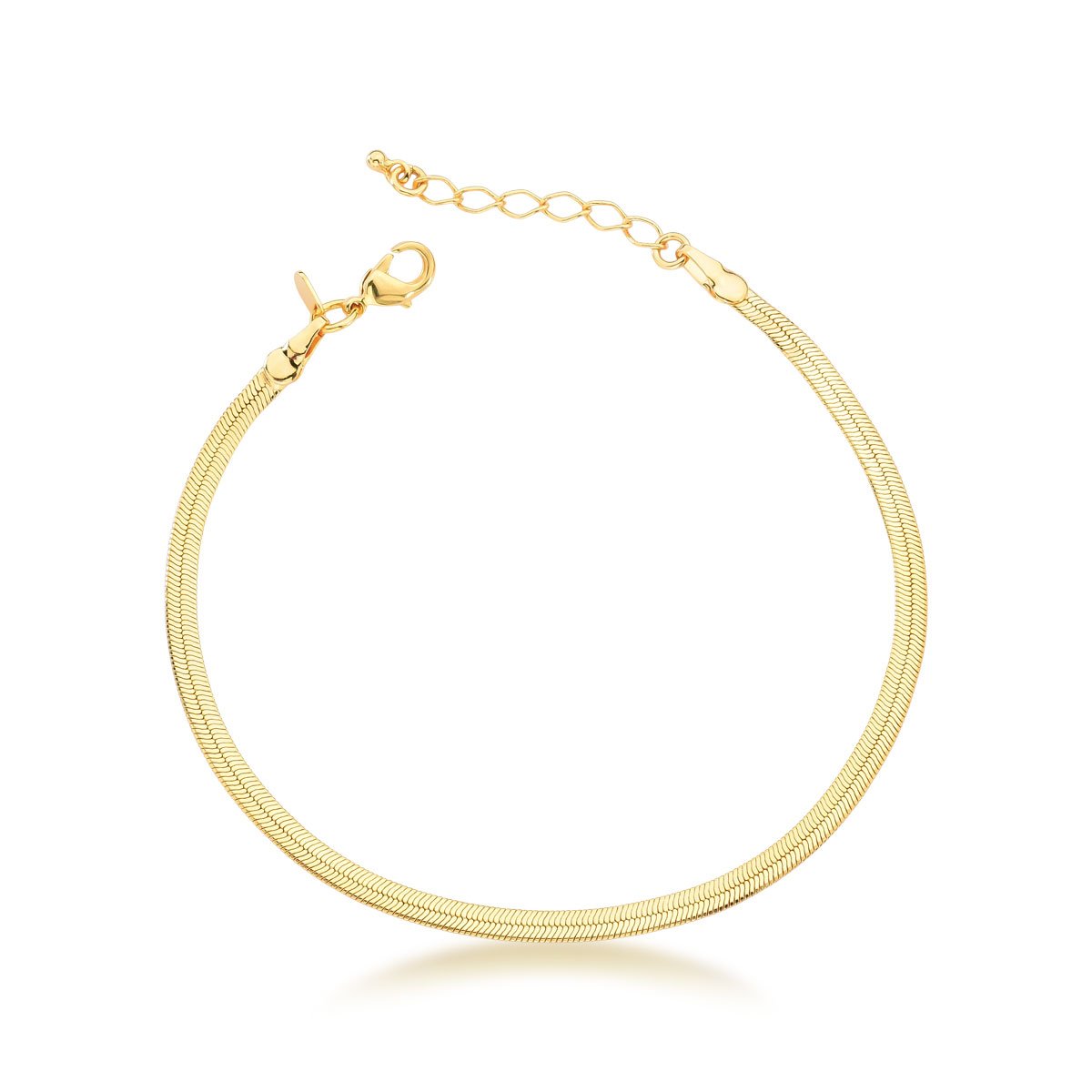 Pulseira Fita Laminada Banhado a Ouro 18k