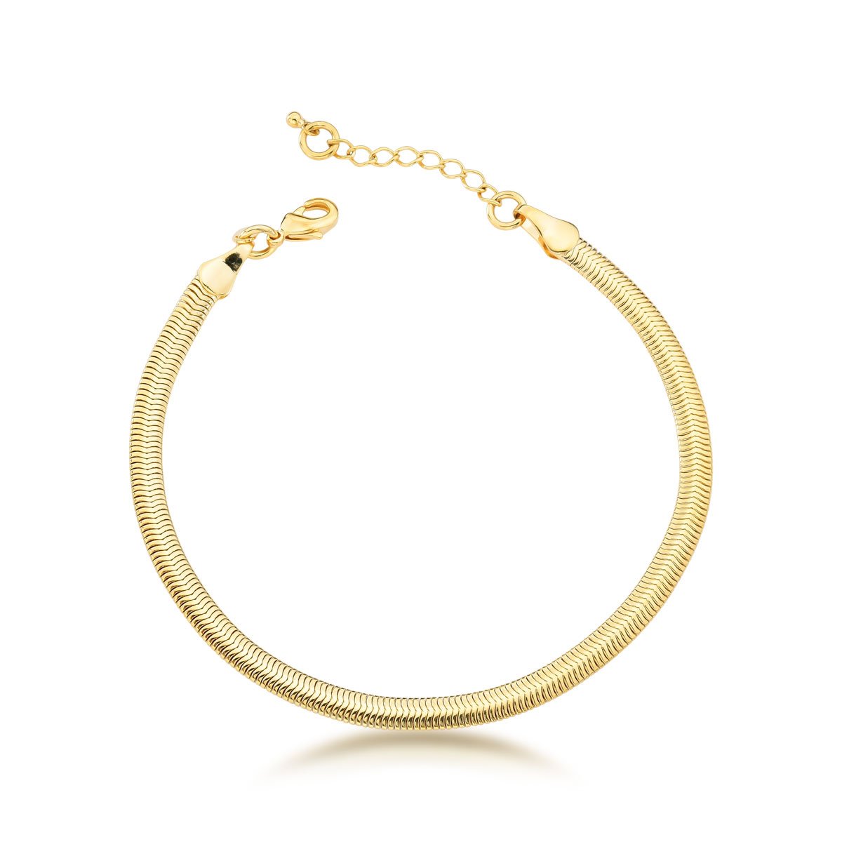 Pulseira Fita Lacraia Banhado a Ouro 18k
