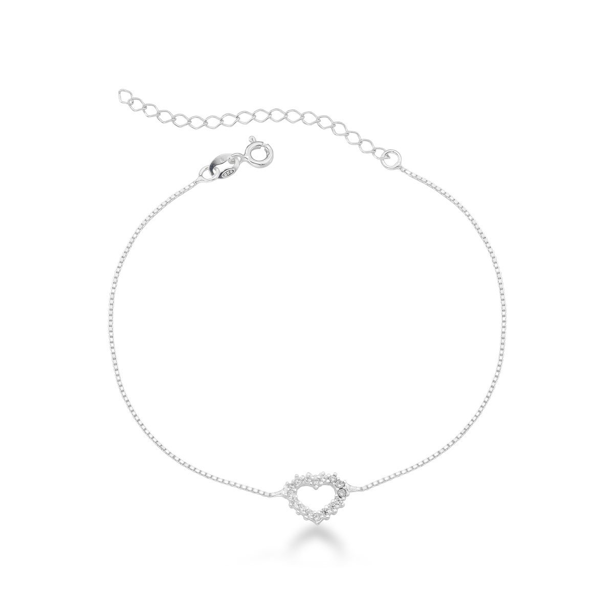 Pulseira Coração Prata 925