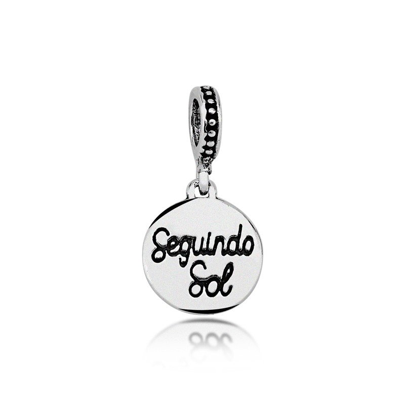 Berloque Seguindo Sol Prata 925