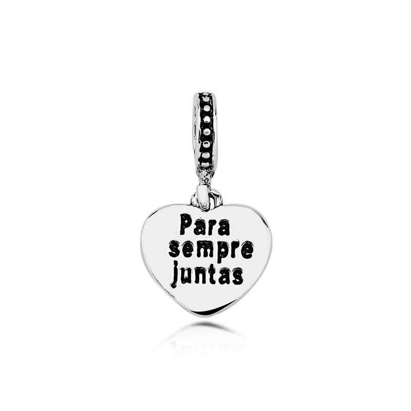 Berloque Mamãe Pra Sempre Juntas Prata 925