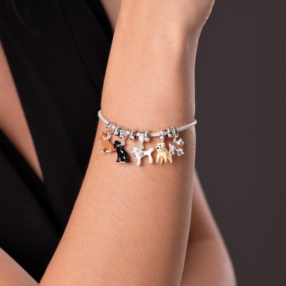 Berloque Poodle Prata 925