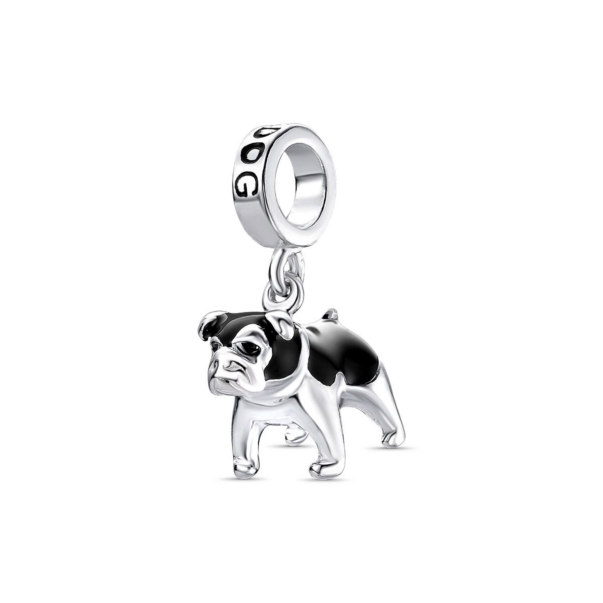 Berloque Bulldog Prata 925