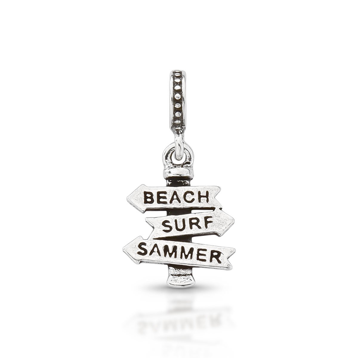 Berloque Placa Beach Prata 925