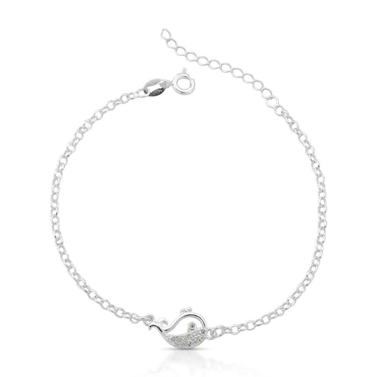 Pulseira Baleia Prata 925