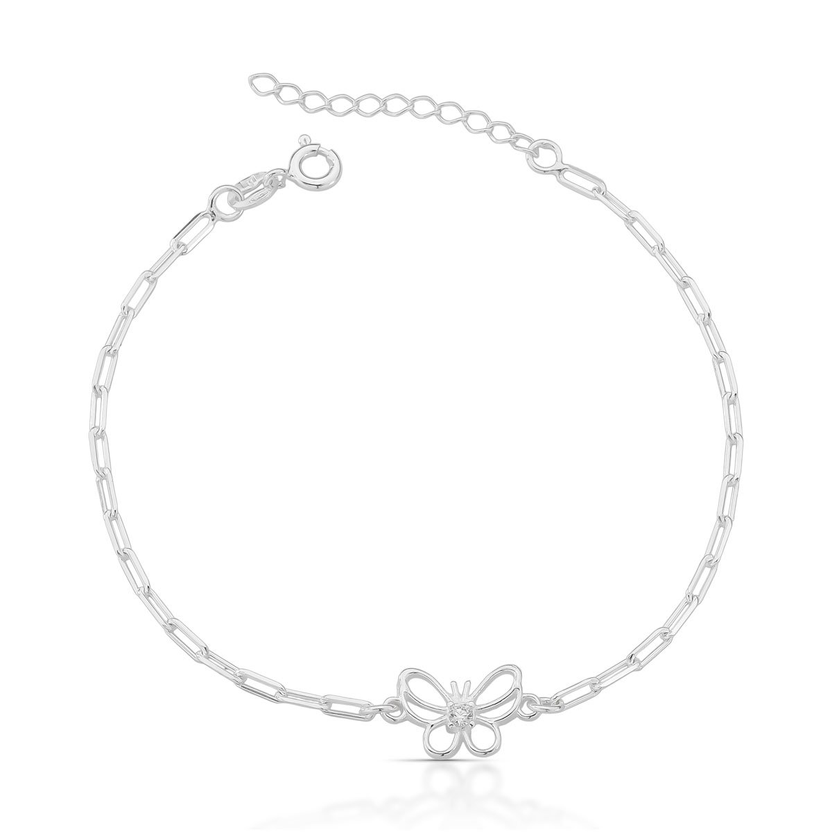 Pulseira Borboleta Prata 925