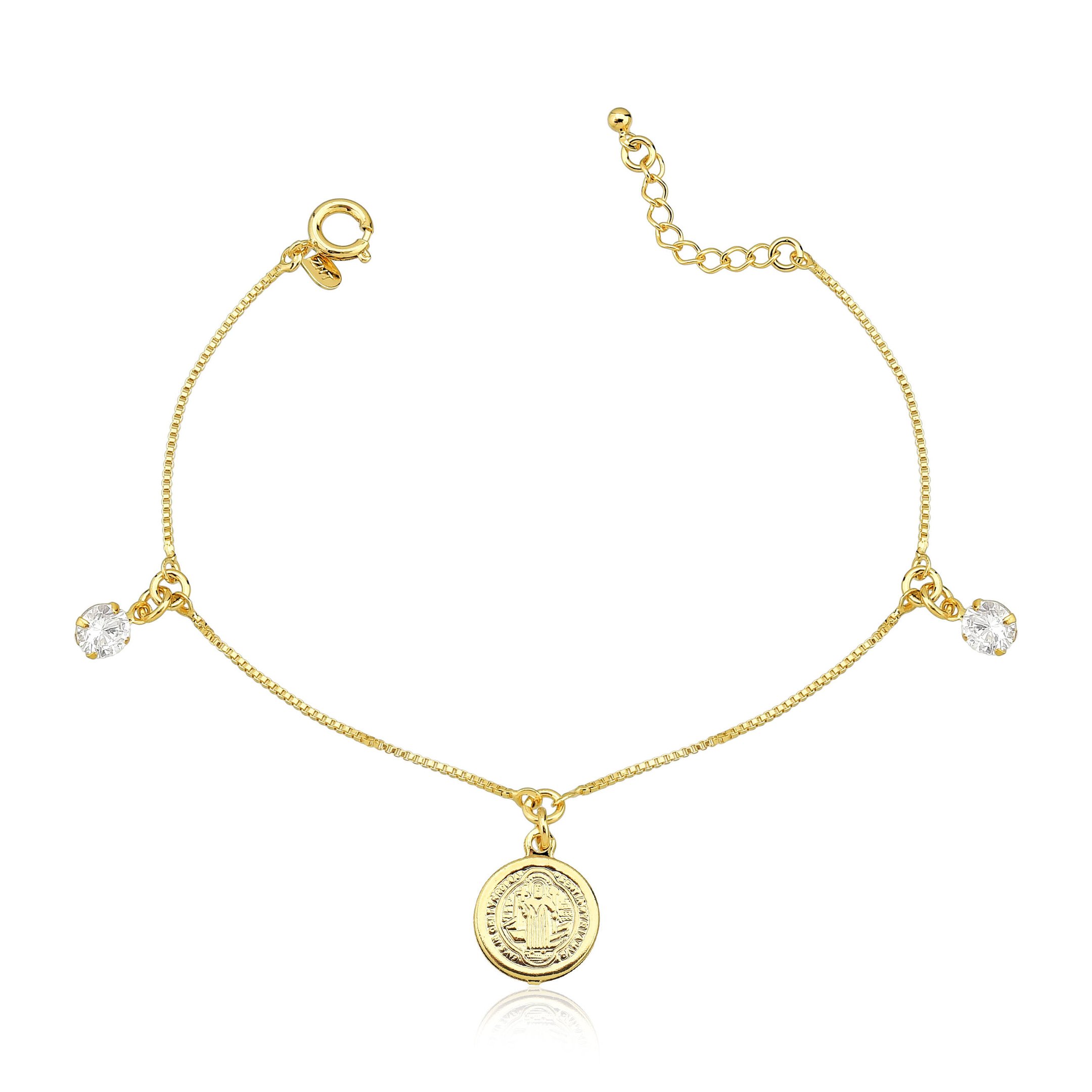 Pulseira São Bento Banhado a Ouro 18k