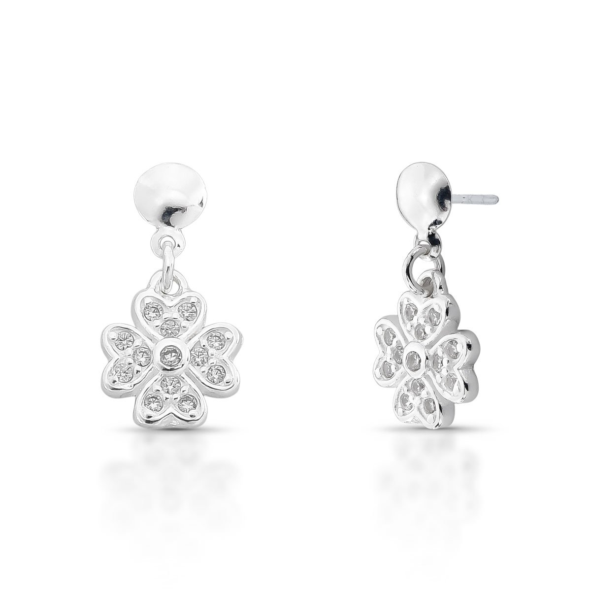Brinco Flor Prata 925