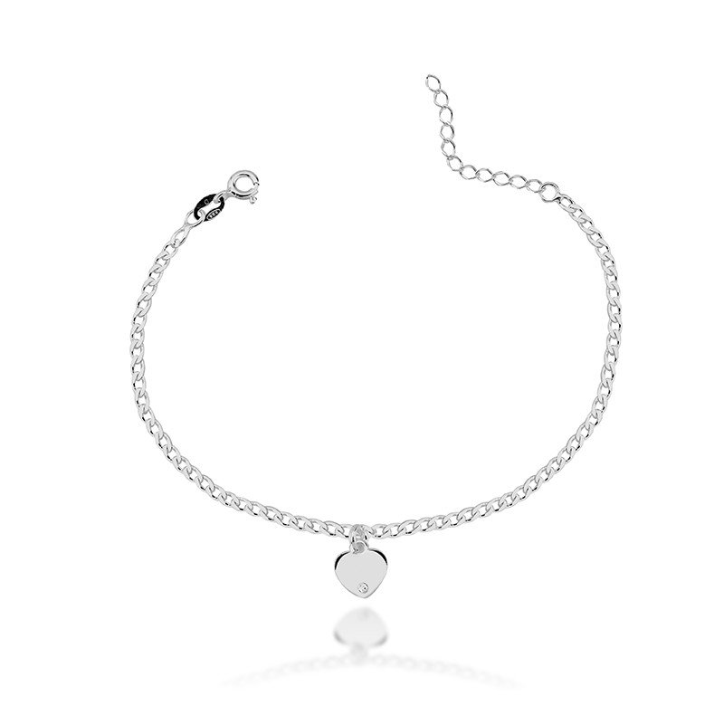 Pulseira Coração Prata 925