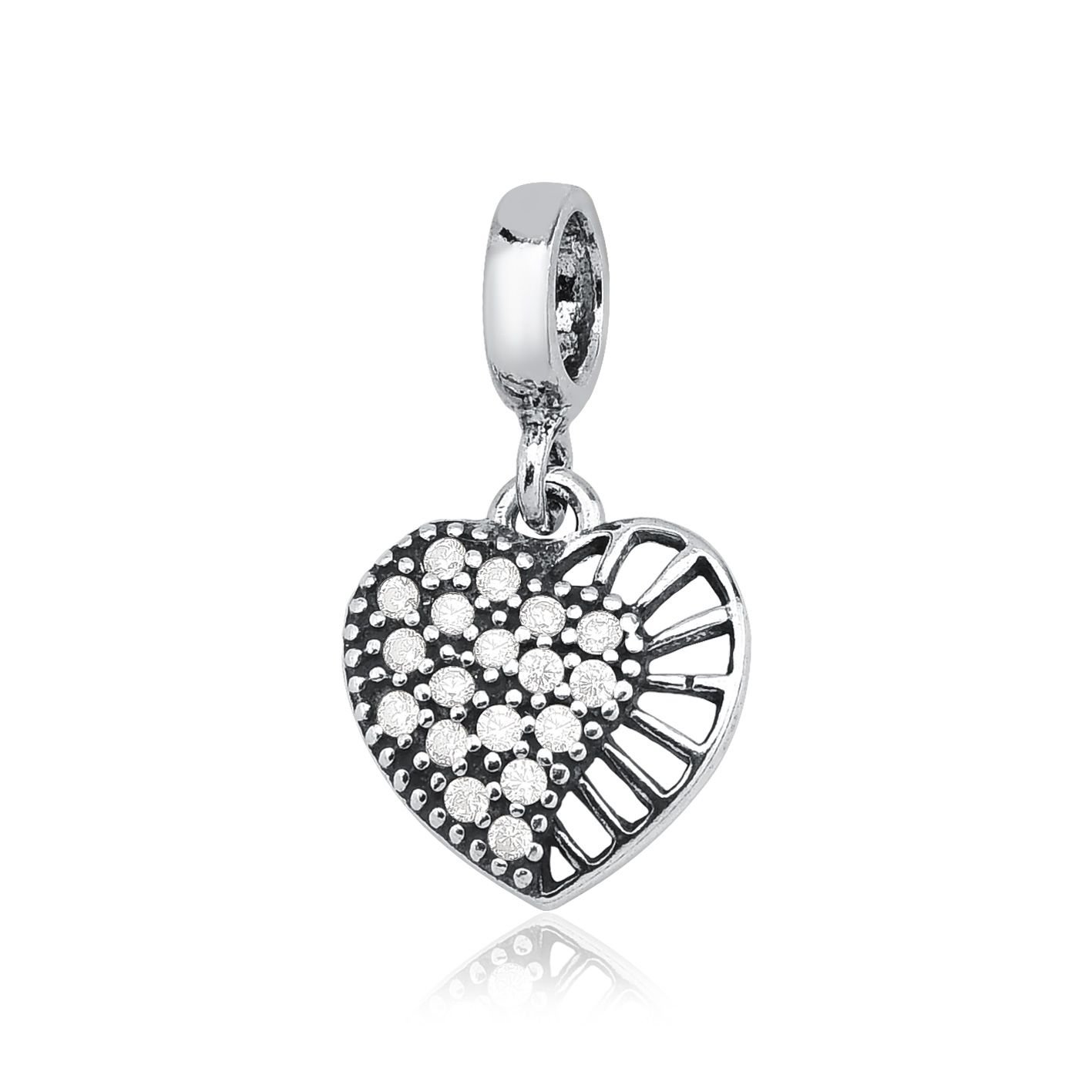 Berloque Coração Prata 925