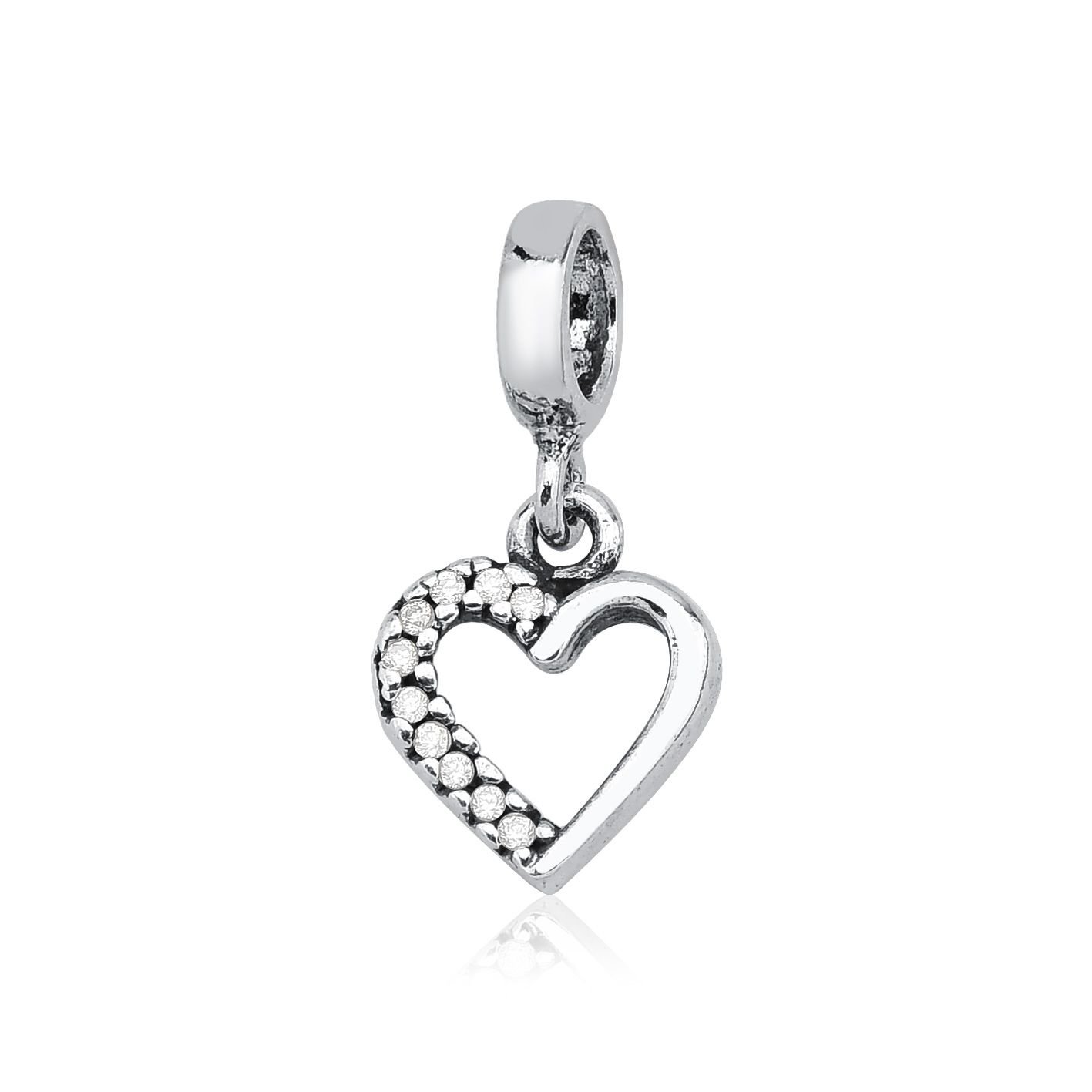 Berloque Coração Prata 925