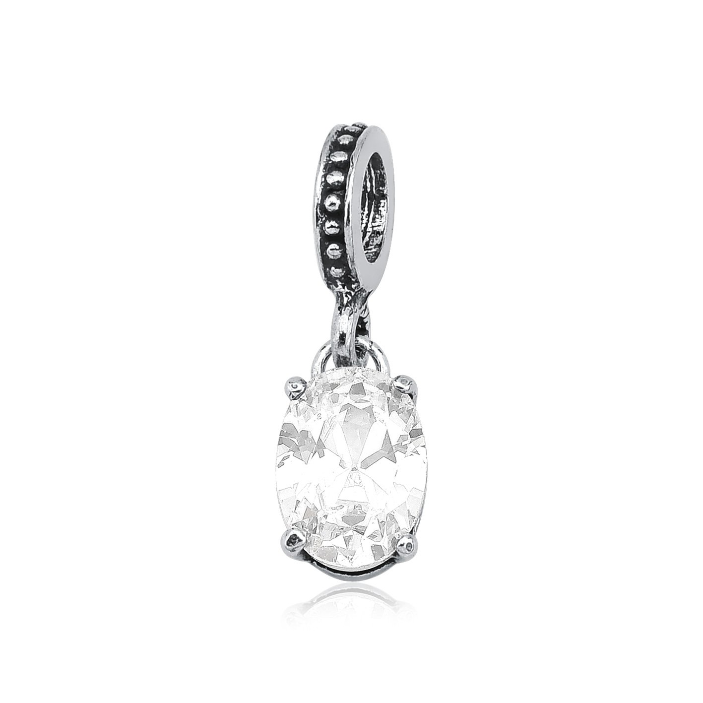 Berloque Ponto de Luz Oval Prata 925