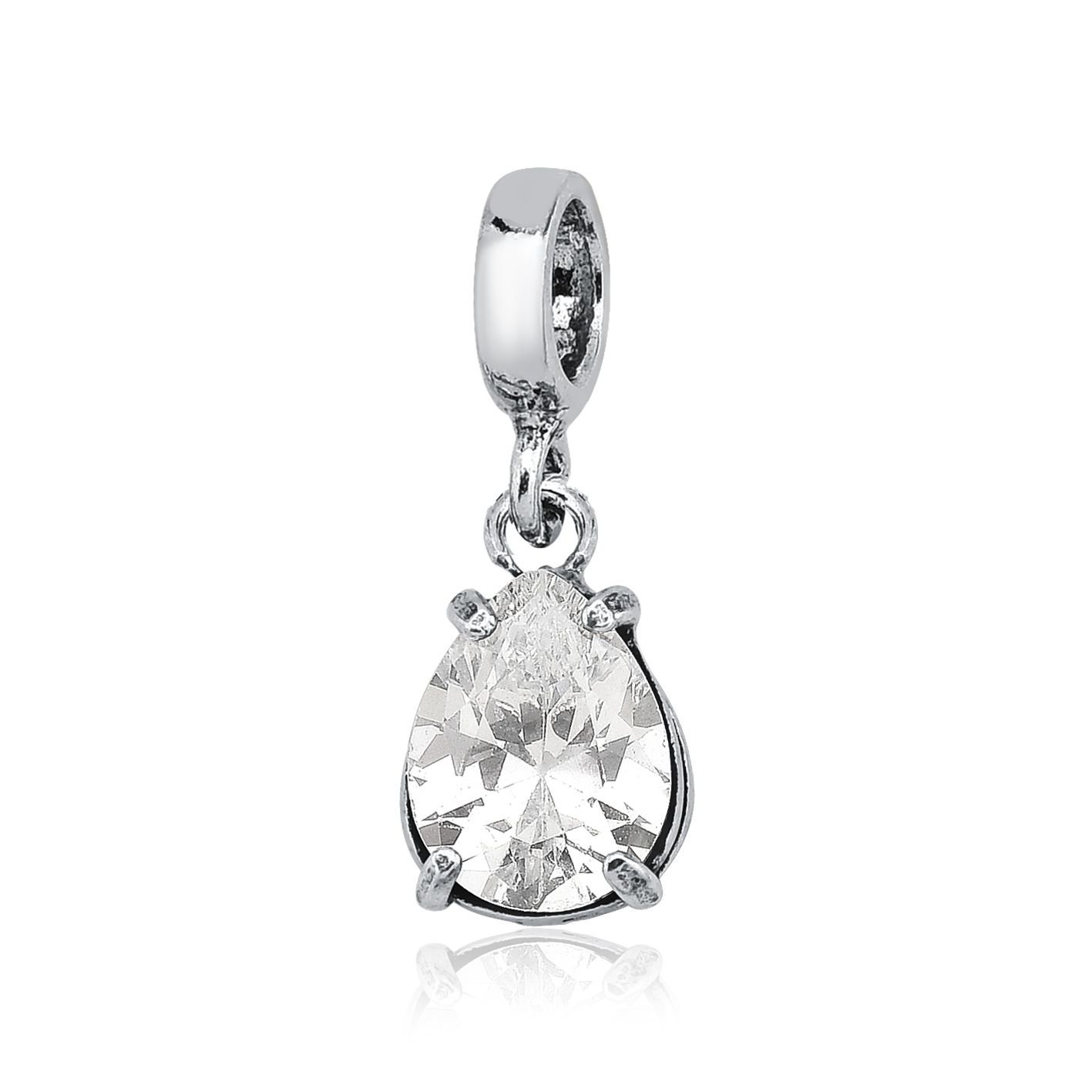 Berloque Ponto de Luz Gota Prata 925