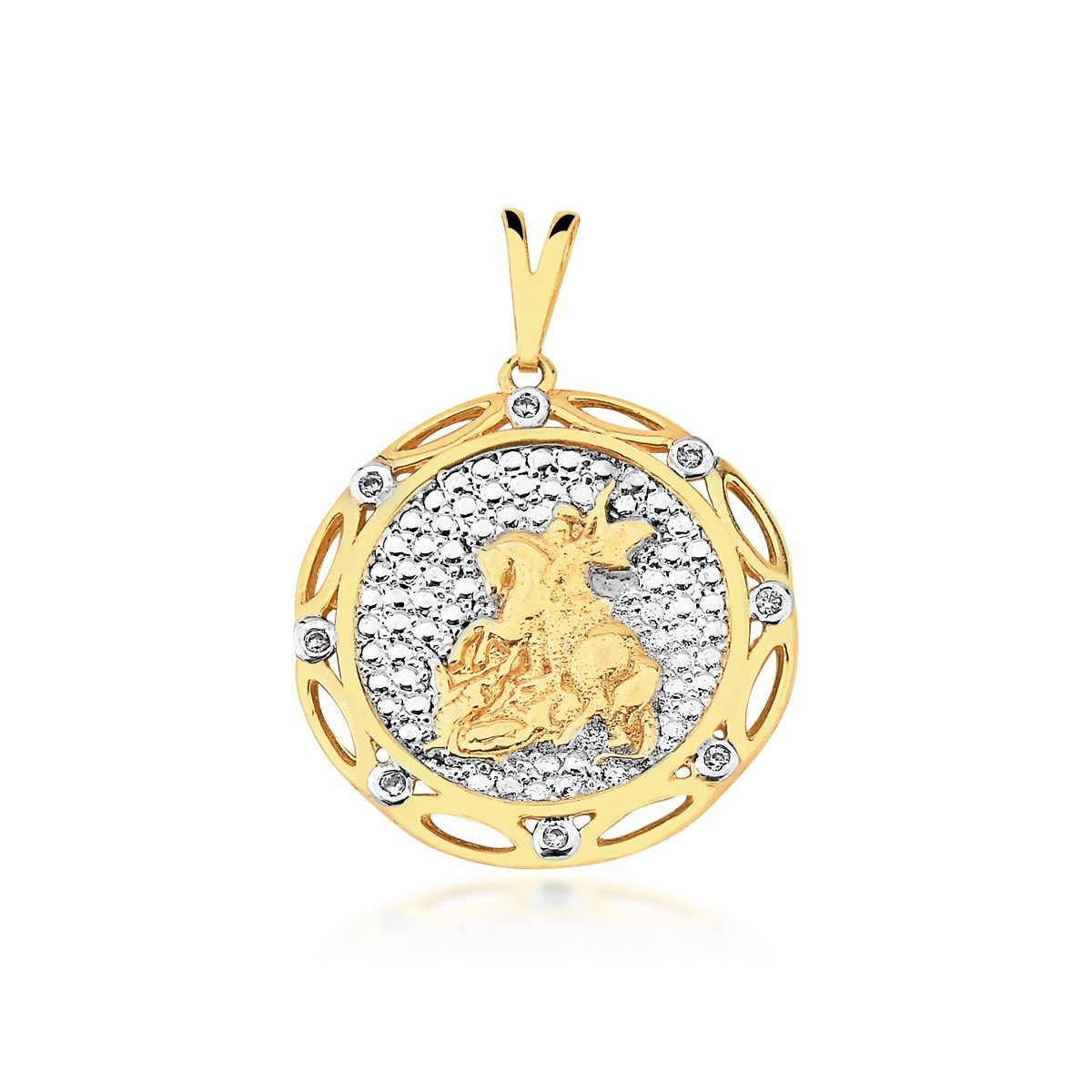 Pingente São Jorge Banhado a Ouro 18k