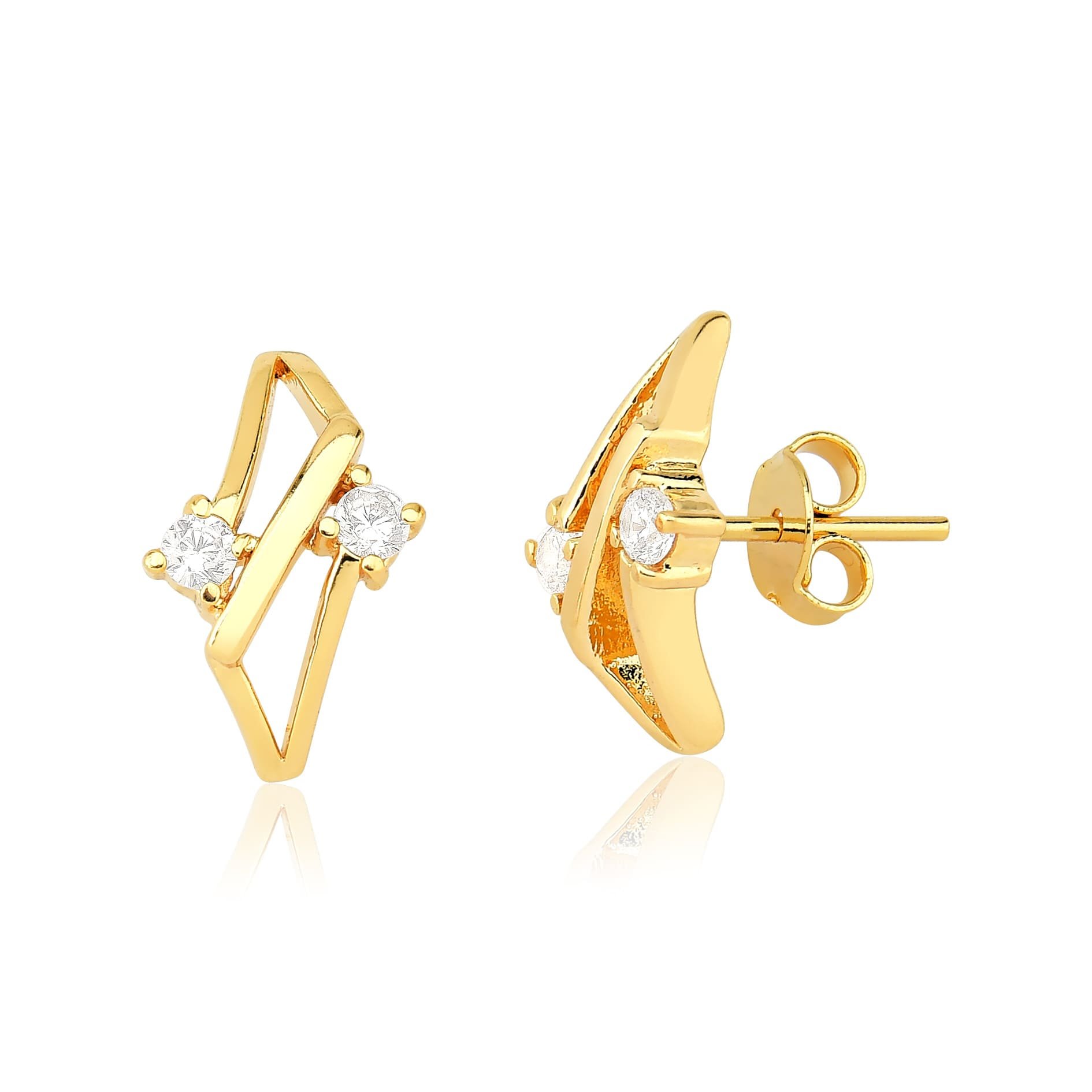 Brinco Vazado Banhado a Ouro 18k