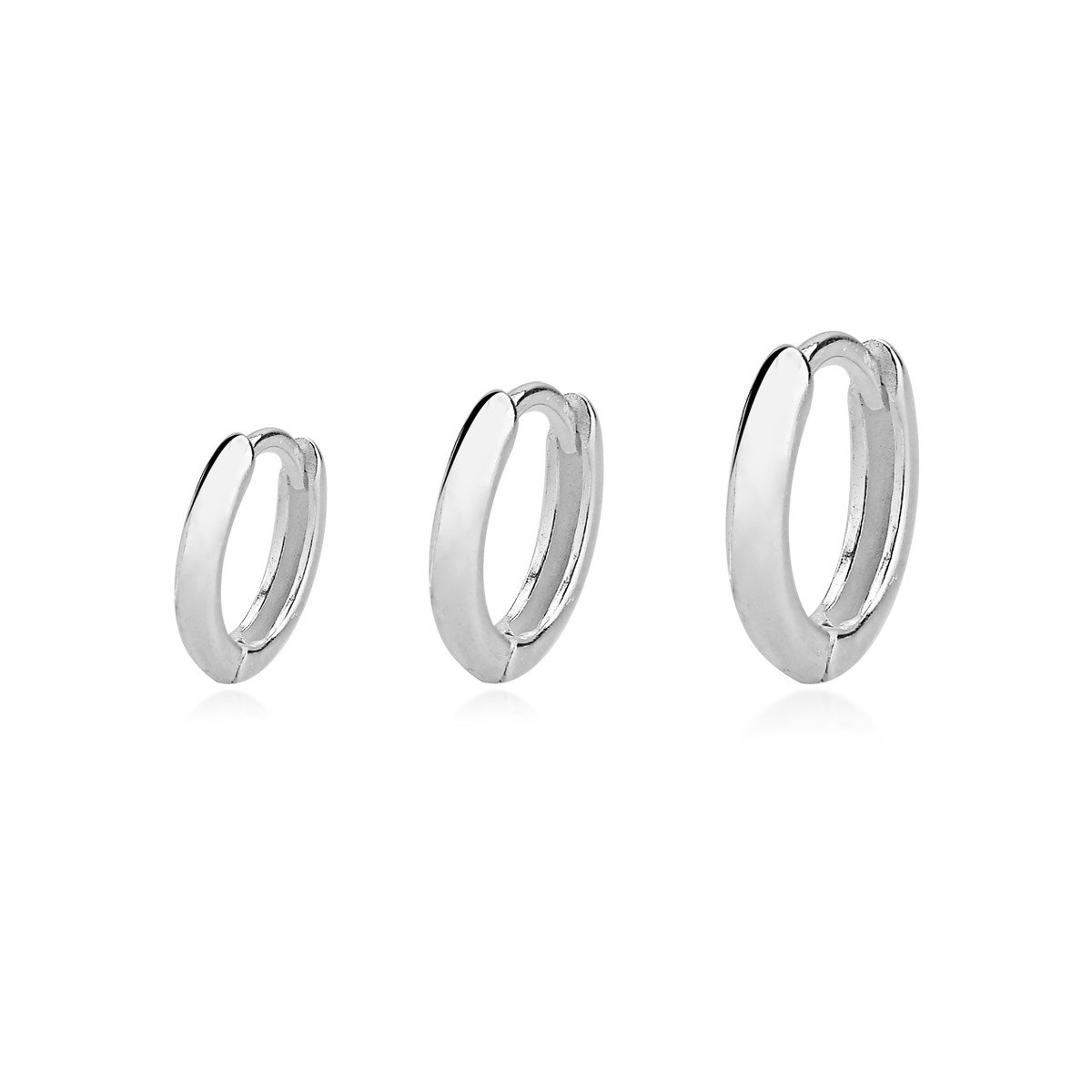 Trio de Argolinhas Prata 925